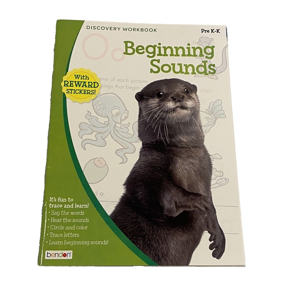 discovery work book beginning sounds with stickers PRE K - K bendon